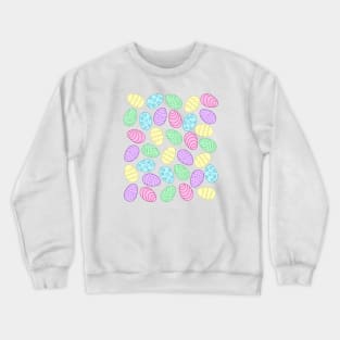 Cute Pastel Easter Eggs Seamless Holiday Doodle Design, made by EndlessEmporium Crewneck Sweatshirt